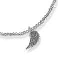 thumbnail image 3 of Angel Wing of Protection Elastic Sterling Silver Bead Stretch Bracelet, 3 of 4