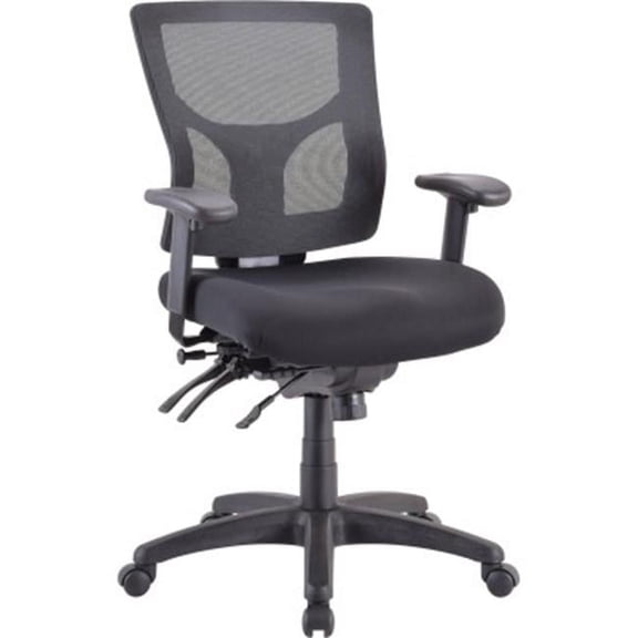 Multifunctional Mesh Mid Back Executive Chair - Black