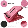 thumbnail image 5 of Reposapiés debajo del escritorio, reposapiés ajustable para viajes en avión, tabla inclinada para reposapiés elástico de pantorrilla con textura de masaje, reposapiés para oficina, hogar, escuela (rosa) brillar Electrónica, 5 of 5