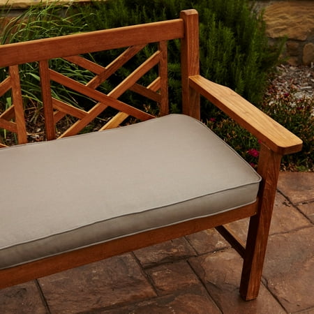 Humble And Haute Clara Taupe Outdoor Sunbrella Bench Cushion
