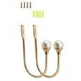 thumbnail image 1 of Abrazaderas de Cortina en Forma de U de Plástico Dorado con Perla y Tornillos, de Pared para Cortinas de Casa y Oficina., 1 of 5