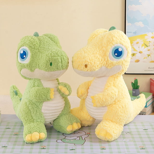 Muñeco de Dinosaurio Xihbxyly Especiales Del Día 30 cm Amarillo y Verde Claro