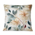 thumbnail image 3 of Designart "Whispering Subtlety III" Floral Printed Throw Pillow, 3 of 5