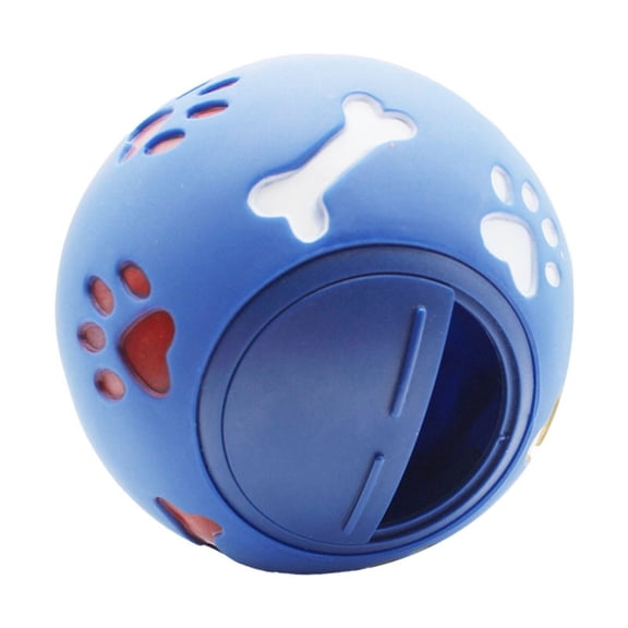 Dog Treat Dispenser Ball Slow Feeding Interactive Puzzle Dog Toy Adjustable Chewing Puppy Puzzle Ball Toy Teeth Training Ball for Pet Blue S 7.5cm/3.0in Diameter