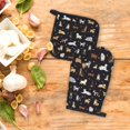thumbnail image 2 of Dog Lover Gifts Black Oven Mitts and Pot Holders Sets, Gifts for Dog Lovers Kitchen Accessories Sets, Dog Owner Mom Gifts, Dog Themed Heat Resistant Oven Glove Potholders for Kitchen Baking, 2 of 6