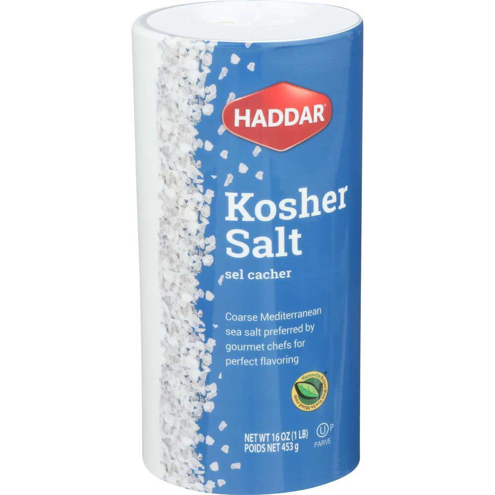 Haddar Kosher Salt, 16 Ounce -- 12 per Case.