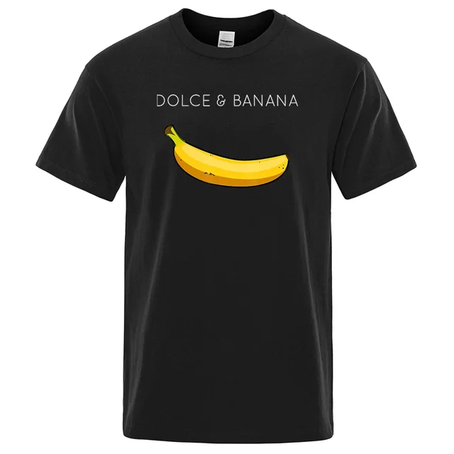 Camisetas con estampado Dolce & Banana para hombre, cuello redondo, transpirables, modal, cómodas, de manga corta, tallas XS-4XL
