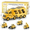 thumbnail image 5 of Construction Truck Boy Toys for 3 4 5 6 7 Years Old Engineering Transport Vehicle Carrier Truck, Kids Excavator Crane Gift Toys for Boys & Girls Aged 4-6, 5 of 6