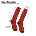 thumbnail image 2 of Naloa Red Glitter Thigh High Socks Extra Long Stretchy Sock Women Over Knee High Opaque Stocking Daily Wear, 2 of 6