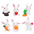 thumbnail image 1 of 6pcs Table-top Rabbit Ornaments Bonsai Plant Accessories Micro Rabbit Decors, 1 of 7