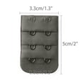 thumbnail image 3 of INSPIRE CHIC 3 Pcs Lady 3 Row 2 Hook Adjustable Underwear Bra Strap Extension Buckle Hooks Dark Gray One Size, 3 of 5
