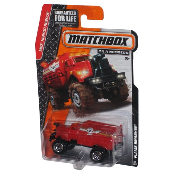 Matchbox MBX Heroic Rescue (2013) Red Flame Smasher Toy Vehicle 92/120