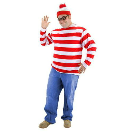Where's Waldo Adult Plus Costume XXL
