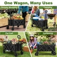 thumbnail image 6 of Firstness Collapsible Wagon Cart, Folding Utility Garden Wagon for Camping Beach Picnic Shopping Sports & Grocery, Black, 6 of 9