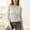 Khaki, variant on Womens See Through Crew Neck T-Shirt Fashion Long Sleeve Sheer Mesh Top Slim Fit Layering Base Layer Trendy Y2K Clubwear Tee