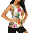 thumbnail image 2 of Fotbe Hawaiian Pineappl Blusas Sin Mangas para Mujer – Estilo Casual, Corte Suelto, Slim-Fit, Cuello Redondo Deportivo, Tops de Verano para Gimnasio y Yoga-Large, 2 of 7