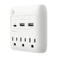 thumbnail image 1 of BlueDiamond Parasurtenseur à 3 Prises + Robinet Mural à Recharge USB 3 - 1-USB-C PD + 2-USB-A - 540J - Blanc, 1 of 5