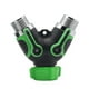 thumbnail image 1 of Divisor de manguera tipo Y de jardín conector de tubería de 2 vías válvula de agua de metal plástico para grifo de aspersión EE. UU., Verde seitruly HA005374-03, 1 of 6