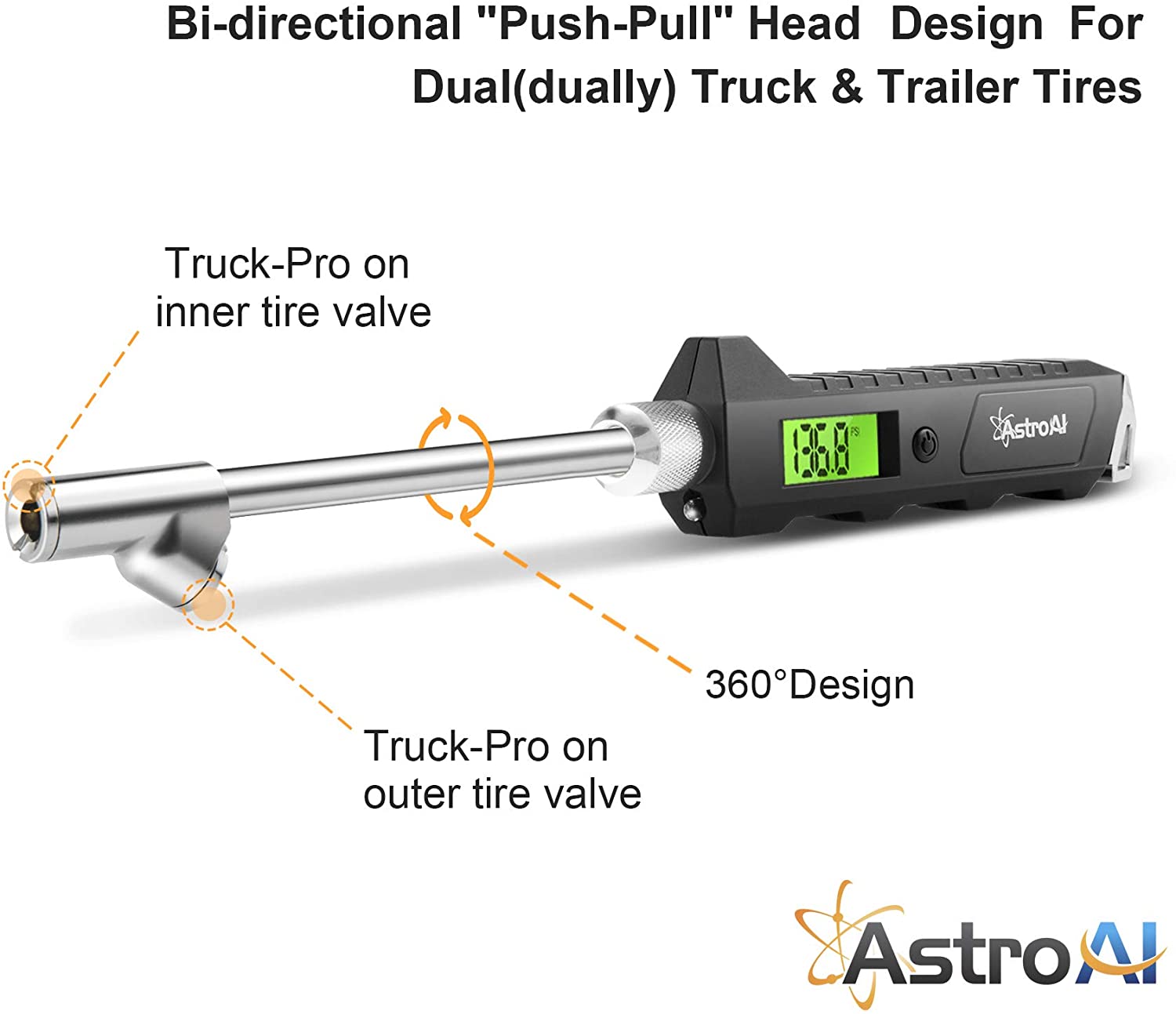 AstroAI 230 PSI Digital Tire Pressure Gauge for Car, Truck and RV 