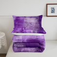 thumbnail image 4 of Erosebridal Purple Tie Dye Bedding Sets Twin with Comforter, Contemporary Oil Painting Duvet Insert, Gradient Room Decor, Reversible 2 Pieces, 4 of 7