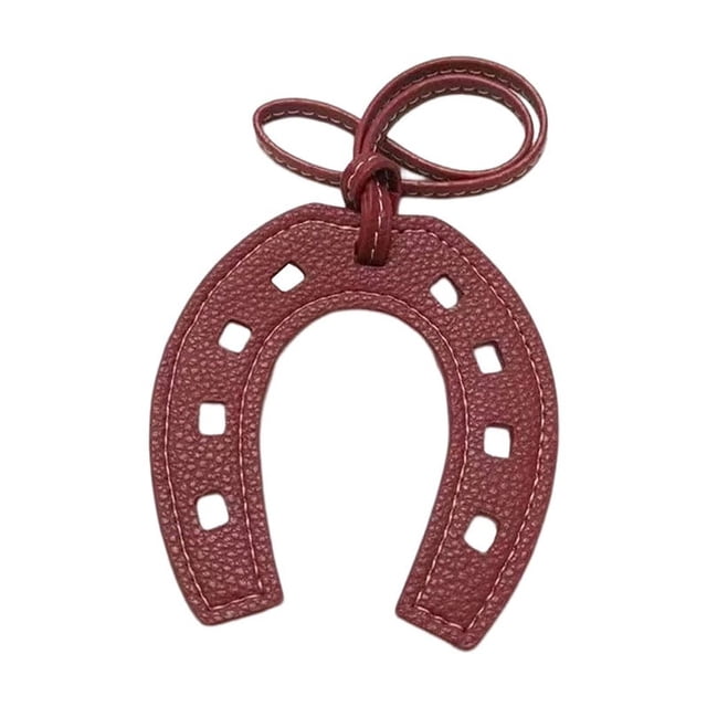Qarigey LLavero de cuero PU, colgante para bolso, accesorios, adorno para bolso, llaveros, llavero portátil con cordón, regalos para mujer Ropa, zapatos y accesorios Miscelánea Vino rojo Qarigey AP014015-10