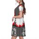 thumbnail image 2 of Balery Chillin with My Gonme Vestidos sueltos de manga corta para mujer, vestidos de verano 2025, vestidos casuales de corte A con vuelo., 2 of 6