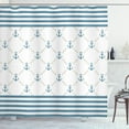 thumbnail image 1 of Ambesonne Anchor Shower Curtain, Abstract Stripes Chain, 69"Wx75"L, Slate Blue White, 1 of 3