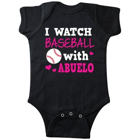 

Inktastic I Watch Baseball with My Abuelo Gift Baby Boy or Baby Girl Bodysuit