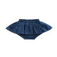 thumbnail image 1 of AMERTEER Shorts en Denim pour Bébé Plissés Unis Skorts d'Été pour Tout-Petit, 1 of 6