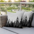 thumbnail image 5 of Pack of 2 Outdoor Pillow Covers,Waterproof Black Mist Forest Throw Pillow Covers,Retro Country Watercolor Tree Scenery Decorative Pillowcases Cushion Covers Couch Pillow Sham Protector 26x26 Inch, 5 of 8