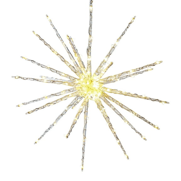 Indoor/Outdoor Battery-Operated Light-Up Starburst Sphere Christmas Decoration with 78 LED Lights, Warm White, 12", by Holiday Time