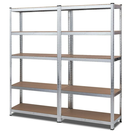 shelving unit inch garage costway tier pcs shelf adjustable rack storage