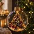 thumbnail image 4 of 6PCS Glowing Christmas Ornaments - Mini Gold Light-Up Christmas Ball Ornaments - Christmas Tree Ornament with Warm LED Light for Tree Mantel, Holiday Scene Decoration & Gift, 4 of 8