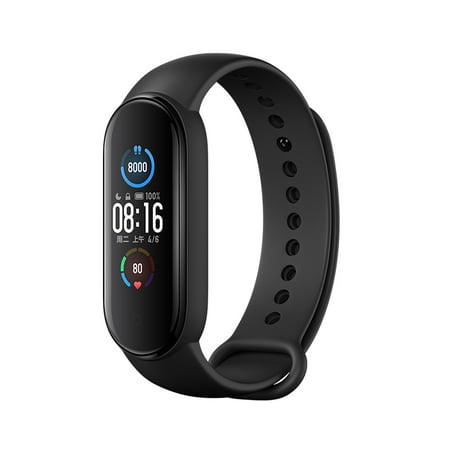 Xiaomi Mi Band 5 Smart Wristband 1.1 inch Color Screen Miband with Magnetic Charging 11 Sports Modes Remote Camera Bluetooth 5.0 Global Version - Black
