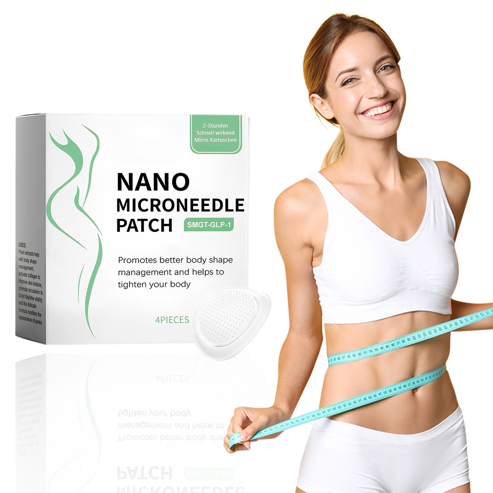 Laniska Glp-1 Body Shaping Patch: Fast-Acting Firming Technology for Toned  Skin, Gentle Massage Effect, And Versatile Use on Arms, Thighs, And Belly. 