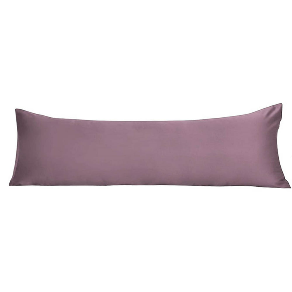 Unique Bargains Envelope Closure Satin Silk Body Pillow Cover Mauve 20 ...
