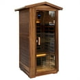 thumbnail image 3 of 4-Person Outdoor & Indoor Wooden Sauna Cabin with 12-Carbon Crystal Far-Infrared Heaters & Bluetooth Speakers - Quick Warm-Up, Temperature Control, Durable Design, 3 of 9