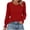 Red, variant on yievot Womens Tops Long Sleeve Fall Shirts Crew Neck Tunic Dressy Casual Blouses