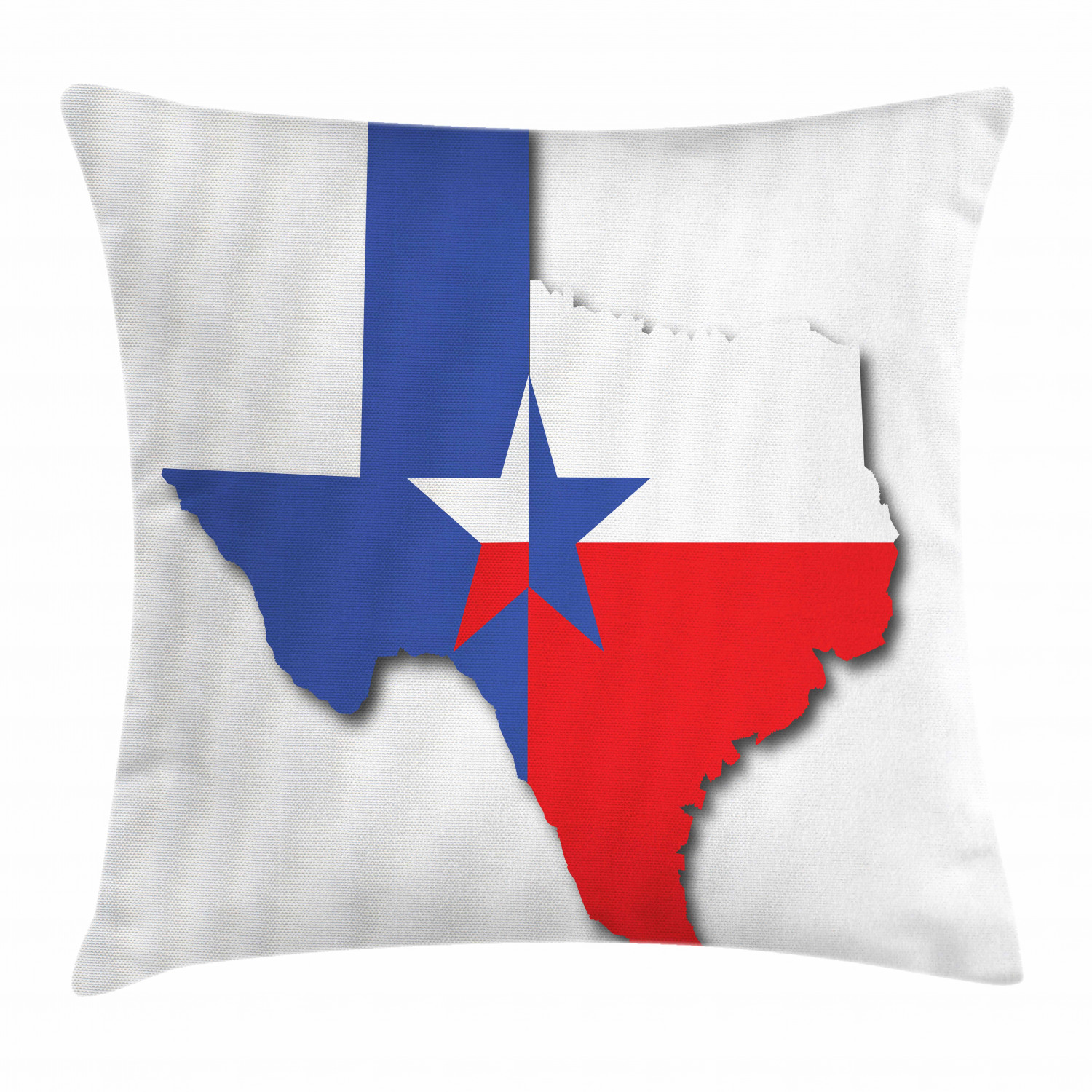 Texas Star Throw Pillow Cushion Cover, Outline of the Texas Map