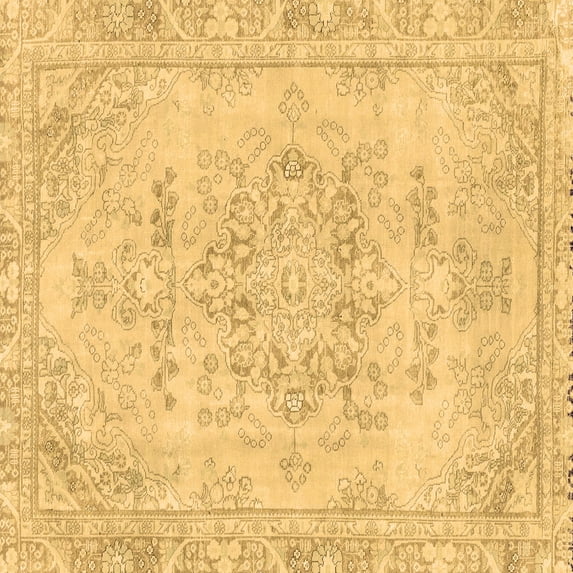 Ahgly Company Indoor Square Abstract Brown Modern Area Rugs, 6' Square