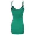 thumbnail image 2 of Essential Basic Women's Basic Casual Long Camisole Adjustable Strap Cami Layering Top Plus Size, 1xl, Green, 2 of 2