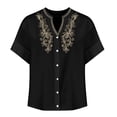 thumbnail image 6 of Womens Summer Tops Short Sleeve Tshirts Shirts V Neck T Shirts Fashion Basic Tops For Woman Casual Tops For Women, 6 of 6