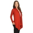 thumbnail image 3 of Women's Solid Open Front Long Sleeve Lightweight Soft Basic Sweater Cardigan, 3 of 4