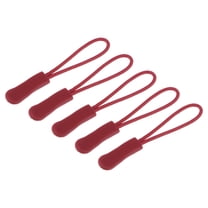 Uxcell Zipper Pulls Pull Head Handle Replacement Tab Tags Cord Extension for Backpacks Bags Handbags Dark Red