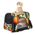 thumbnail image 6 of Peach Sherpa Fabric Dog Carrier Bag 900D Oxford Cloth Pet Travel Bag 17x10x11.8 in Blue, 6 of 7