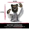 thumbnail image 3 of Haunted Hill Farm 21-In. Groundbreaker Animatronic Werewolf, Indoor/Outdoor Halloween Decoration, Flashing Green Eyes, Battery-Operated, HHFJWOLF-1LSA, 3 of 15