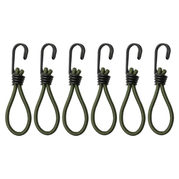 6Pcs Tent Elastic Bungee Hook Camping Tent Fixing Rope Buckles Tents Hooks Camping Gears