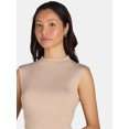 thumbnail image 3 of Madden NYC Mushroom Lined Ruched Mock Neck Bodysuit (Women's), 3 of 6