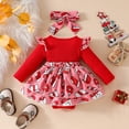 thumbnail image 7 of Xyant My First Christmas Baby Girl Outfit Newborn Christmas Romper Dress Cute Santa Dress Fall Winter Xmas Baby Clothes Girls (Red,9-12 Months), 7 of 7