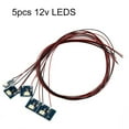 thumbnail image 4 of 5Pcs Model Train Pre-Soldered Micro Litz Wired 12V Leds For Model Railway Building Interior Lighting For Hornby Oo Ho, 4 of 7
